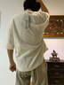 BODYDREAM美式休閑短袖T恤男夏季重磅針織透氣半袖潮牌運(yùn)動上衣潮 米色 L 曬單實(shí)拍圖