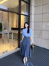 韓璐嬌（hanlujiao）連衣裙女裝2024夏季新款搭配一整套氣質(zhì)通勤穿搭職業(yè)套裝裙子夏天 襯衣+裙子配腰帶 M 曬單實拍圖