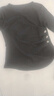 皮爾卡丹（pierre cardin）打底衫女性感純欲時(shí)尚裝飾扣子秋季新款收腰修身顯瘦洋氣長(cháng)袖上衣 黑色上衣 M 165 曬單實(shí)拍圖