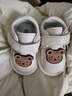 西兒春秋男女寶寶學(xué)步鞋卡通嬰兒鞋子防滑軟底幼童鞋1-2歲叫叫鞋單鞋 17碼（米白色小熊-內長(cháng)12cm） 曬單實(shí)拍圖