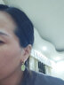 KASIYU 2024新款精致仿鋯石耳扣仿水晶耳墜女高級感復(fù)古百搭耳環(huán)耳飾 綠色-幾何水晶耳墜 曬單實拍圖