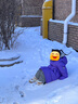 保姆鵝 兒童羽絨背帶褲寶寶戶外防風(fēng)雪羽絨褲彈力加厚保暖長褲 煙灰 120 曬單實(shí)拍圖