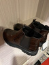 夢(mèng)特嬌（MONTAGUT）切爾西靴男冬季加絨保暖馬丁靴男士真皮商務(wù)正裝皮靴增高皮鞋子男 棕色-頭層牛皮（加絨保暖） 41 (255mm) 曬單實(shí)拍圖