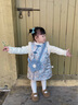 幼歌（YOUGE）新年【年服】嬰幼兒龍年冬款復古國風(fēng)背心連衣裙甜美碎花A字裙潮 藍色小花包 均碼 曬單實(shí)拍圖
