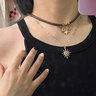 AIOSC美拉德太陽(yáng)星星項鏈女復古個(gè)性甜酷辣妹小眾雙層項鏈鎖骨鏈百搭QC 【太陽(yáng)星星雙層項鏈】一條裝 曬單實(shí)拍圖