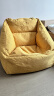 无印良品（MUJI） 豆袋沙发  外套可拆 懒人沙发 单人沙发读书角沙发KBB1CC2S 黄色 长70.5*宽74*高70cm 实拍图