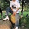 花花公子（PLAYBOY）純棉短袖t恤男士男生休閑套裝2025夏季韓版衣服一套搭配寬松短褲 MD49純棉T恤白+D01黑+項鏈 L 曬單實拍圖