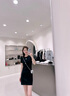 本尼熊貝妍高級感睡裙女夏季薄款性感吊帶莫代爾棉睡衣帶胸墊黑色連衣裙 S4888 睡裙 M （身高160，體重90-100左右） 曬單實(shí)拍圖