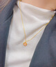 中國黃金（CHINA GOLD）黃金項鏈女士足金愛(ài)心四葉草吊墜生日圣誕節平安夜禮物送女友 愛(ài)心四葉草吊墜約0.3g*配銀鏈 曬單實(shí)拍圖