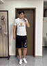AEMAPE短袖T恤男士高端絲光棉夏季潮流修身圓領(lǐng)半袖體恤上衣 白色M 曬單實(shí)拍圖