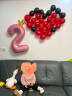欧妮姿生日装饰周岁场景布置数字气球浪漫惊喜告白儿童派对粉色皇冠2 实拍图