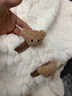 莫代爾睡衣女秋冬法蘭絨卡通小熊少女休閑套裝珊瑚絨加絨加厚保暖家居服 曬單實(shí)拍圖