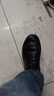西域駱駝（VANCAMEL）男士休閑鞋真皮百搭皮鞋男軟底軟面懶人鞋駕車(chē)男皮鞋秋季單皮鞋男 黑色系帶 38 曬單實(shí)拍圖