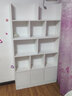 拜德美 實(shí)木書架書柜帶門自由組合現(xiàn)代書櫥置物架落地一體靠墻儲(chǔ)物柜 【推薦丨實(shí)木板】暖白色 (三柜門 )100/24/180 曬單實(shí)拍圖