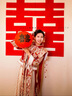 枝己秀禾服新娘婚紗2025新款情侶結婚中式禮服古裝嫁衣敬酒服鳳冠霞帔 231109（僅女裝） M 曬單實拍圖