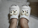 多菲尼森洞洞鞋女夏季外穿涼鞋拖鞋厚底軟底踩屎感家居拖鞋沙灘涼鞋 白色38-39適合37-38 曬單實(shí)拍圖