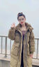 AEMAPE白鴨絨羽絨服女2025冬季新款加厚女裝時(shí)尚韓版長(cháng)款過(guò)膝連帽外套 卡其色 M 110-130斤 曬單實(shí)拍圖