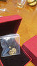 中國黃金（CHINA GOLD）龍鳳牌平安扣黃金吊墜男女足金項鏈情侶款本命年生日禮物送女友 鳳舞吊墜+福字金珠【黑繩】 曬單實(shí)拍圖