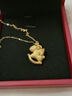 千金公主999黃金羊吊墜足金生肖羊本命年金羊項鏈十二生肖屬相男女3D硬金 足金小飛羊吊墜+約1克18K金項鏈 曬單實(shí)拍圖