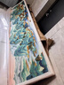 云儒唐樊新中式沙發(fā)背景墻裝飾畫(huà)高檔大氣山水畫(huà)掐絲琺瑯掛畫(huà)辦公室掛畫(huà) 鋁合金拉絲玫瑰金 300*100CM 曬單實(shí)拍圖