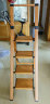 格美居（GEMJU）扶梯家用梯子人字梯加厚多功能铝合金折叠铝梯稳固宽踏板室内 木纹色 四步梯 全踏板宽20CM 实拍图