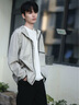 BOSS男士2025年夏季新款層壓網(wǎng)眼運(yùn)動(dòng)連帽夾克 284-沙礫色 L 曬單實(shí)拍圖