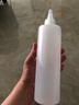 玖紋豹半透明分裝瓶尖嘴擠壓瓶 軟體空瓶帶蓋擠醬瓶顏料分裝擠瓶 500毫升半透明尖嘴瓶【1個(gè)】 曬單實(shí)拍圖