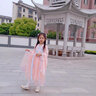 久愛久兒童漢服女童夏季中國風(fēng)唐裝古裝仙女襦裙連衣裙小女孩演出服 藍(lán)粉色（半袖齊胸襦裙+披帛） 120 （建議身高110-120cm） 曬單實(shí)拍圖
