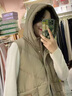杰麗·莫克坎肩羽絨馬甲女冬季外穿輕薄白鴨絨馬夾加厚時尚洋氣媽媽無袖背心 杏色 L （建議110-125斤） 曬單實拍圖