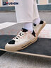 FILA FUSION斐樂(lè )潮牌女鞋WALLRIDE DX場(chǎng)下帆布鞋夏季小白鞋休閑運動(dòng)鞋 奶白/木薯粉-GT 35.5 曬單實(shí)拍圖