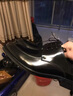 KLWP品牌輕奢男鞋真皮男士高檔皮鞋男英倫風(fēng)漆皮亮面潮流商務(wù)正裝鞋男 黑色 41 曬單實(shí)拍圖