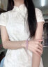 中國黃金（CHINA GOLD）櫻花粉玉手鐲女玉鐲冰透玉髓鐲子生日七夕情人節(jié)禮物送女朋友老婆 10-12mm玲瓏玉髓手鐲-60圈口【情人節(jié)禮盒】 曬單實拍圖