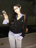 假兩件polo領(lǐng)長袖t恤女2025新款春秋季設(shè)計(jì)感修身內(nèi)搭打底衫上衣 黑色 M 曬單實(shí)拍圖