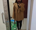 繪覓潮牌短款雙面羊絨大衣女秋冬新款小個(gè)子寬松顯瘦羊毛呢子毛呢外套 駝色 M 曬單實(shí)拍圖
