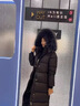 皮爾卡丹（pierre cardin）長(cháng)款羽絨服女2024年新款冬季時(shí)尚韓版過(guò)膝大毛領(lǐng)超長(cháng)加長(cháng)加厚 黑色 / 清針大毛領(lǐng) S 80-100左右 曬單實(shí)拍圖