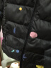 aqpa【95白鸭绒&三防】儿童羽绒服冬男女童宝宝可收纳帅气萌趣保暖 星空宇航员(黑) 120cm 实拍图