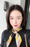 CHALL KITTY絲巾女小方巾絲巾2025新款高檔絲巾媽媽生日禮物教師節禮物送老師 藍邊黃色-高端品牌高級感 曬單實(shí)拍圖
