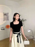 瑞秋兒連衣裙女裝夏季新款衣服時尚氣質收腰顯瘦高級感兩件套套裝裙子 套裝 M 曬單實拍圖