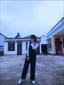 VEOX牛仔背帶褲女韓版寬松減齡2025年新款時(shí)尚秋冬直筒高腰連體褲長(zhǎng)褲 深藍(lán)色 M 曬單實(shí)拍圖