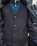 皮爾卡丹（pierre cardin）雙面呢西裝馬甲男冬季時(shí)尚保暖背心羊毛呢子內外穿男士馬夾坎肩潮 深灰色 2391 L 175 曬單實(shí)拍圖
