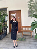 歌力思（ELLASSAY）秋季新款東方簡(jiǎn)奢風(fēng)優(yōu)雅粗花呢小香風(fēng)連衣裙女EWD353Y05400 經(jīng)典黑 XS 曬單實(shí)拍圖