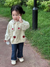 幼歌（YOUGE）嬰幼兒秋季新款純棉無袖草莓背心柔軟耐磨外穿兒童馬甲 米底草莓 90 cm 曬單實(shí)拍圖