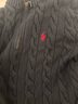 Polo Ralph Lauren 拉夫勞倫男裝 經(jīng)典款絞花編結棉四分之一拉鏈針織衫RL14028 001-黑色 L 曬單實拍圖