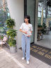 翊尚美天絲牛仔褲女夏季薄款2025年新款寬松闊腿褲子女小個(gè)子垂感休閑褲 藍(lán)色【升級(jí)天絲透氣面料】 L 【100-120斤】 曬單實(shí)拍圖