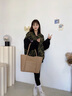 bugatti包包女包奢侈品牌2025新款女士托特包七夕情人節生日禮物送老婆 淺鹽卡-精美禮盒 曬單實(shí)拍圖