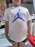 NIKE JORDAN 耐克AJ童裝男童DRI-FIT速干短袖T恤2025夏季兒童運動(dòng)上衣 白色/瑪麗娜藍【速干科技】 150 /72 【建議身高140-152cm】 曬單實(shí)拍圖