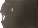 杰克·瓊斯（JACK&JONES）男裝短袖t恤男夏季新款潮流100%純棉休閑半袖T恤男士刺繡純色短袖 E40 黑色 L 180 曬單實(shí)拍圖