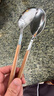 藝美凰庭便攜平頭不銹鋼餐具創(chuàng)意學(xué)生木柄家用不銹鋼勺子叉子西餐勺 仿木柄不銹鋼勺X2 曬單實拍圖