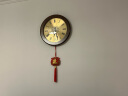 凯恩斯（KAIENSI） 大厅欧式挂表美式圆形家用实木创意钟表时钟挂钟客厅装饰大号 6010橡木色罗马盘【40厘米】 实拍图
