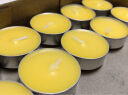 圆通蜡烛灯100粒4小时植物提取环保酥油蜡烛浪漫小蜡烛灯酥油灯 黄色12盒（4小时） 实拍图
